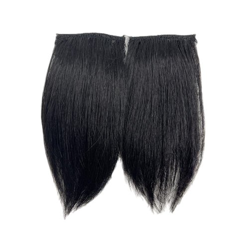 2pcs Human Hair Short Thick Hairpieces Adding Extra Hair Volume Clip in Hair Extensions 4" Brazilian Virgin Hair Topper for Thinning Hair Women and Men 2 packs Lot (1B)