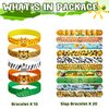 DMIGHT Jungle Safari Party Favors 30 Pcs Wild Animals Slap Bracelets and Rubber Wristband for Kids Birthday Gifts, Wild Theme Party favors for Kids Birthday Party Jungle Safari Party Supplies