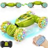 Gesture Sensing RC Stunt Car Toys for 6-12 yr Boys Girls, Remote Control Car Christmas Birthday Gifts for Kids Age 6 7 8 9 10 11+, 2.4Ghz Hand Controlled Twist Cars, 4WD Off-Road Vehicle (Green)