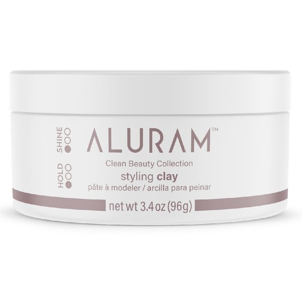 Aluram Hair Styling Clay, Soft Satin Finish, Clean Beauty Haircare for All Hair Types, 3.4 Fl Oz
