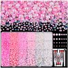 9000PCS Flatback Pearls and Rhinestones for Crafting, Pink White 3-10mm Resin Rhinestones and Half Pearls for Bedazzling, Nail Art and Dec with 3pcs B7000 Jewelry Glue, Tweezer and Pickup Pencil