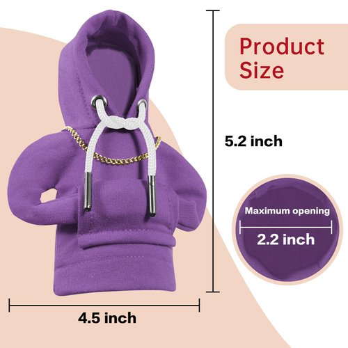 Car Shift Knob Hoodie, Funny Gear Shift Knob Shirt Sweater, Winter Warm Shift Knob Cover Sweater Shirt, Automotive Interior Novelty Accessories Decorations, Universal Fit Knob Cover Gift (Purple)