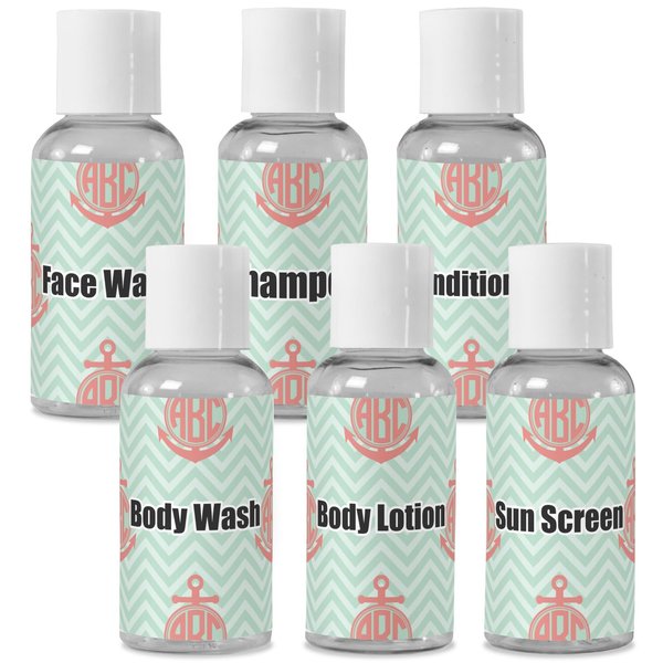 YouCustomizeIt Personalized Chevron & Anchor Travel Bottles