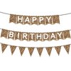 Leopard Print Happy Birthday Banner, Cheetah Print Pennant Banner, Cheetah Birthday Decorations, Cheetah Party Decorations, Jungle Safari Animal Print Baby Shower Theme Birthday Party Supplies