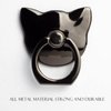 [2 Packs] Cat Glossy Cell Phone Ring Holder Stand, 360 Degree Rotation Finger Ring Kickstand with Polished Metal Phone Grip for Magnetic Car Mount, Smartphone Accessories