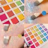 30 Color Rainbow Eyeshadow Palette Highly Pigmented Mattes Glitter Shimmers Eye Shadow Palettes Blendable Long Lasting Waterproof Colorful Professional Makeup Palette Gift Set