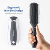 RHOS Hair Brush for Men - Detangler Hair Brush for Styling/Massage - Nylon Bristles for Wet & Dry Hair, Bangs, Thin, Short Hair - Gray