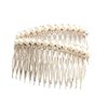 LETSP The most popular fashion Bridal hair accessories rhinestone pearl alloy hair comb wedding hairpin (07)