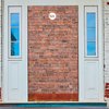 Brick Wall Backdrop,78.7"x 49.2" Inch Door Curtain, Wizard Birthday Party Supplies, Halloween Christmas Themed Party Decorations,Wall Backdrop Decoration (Old red)