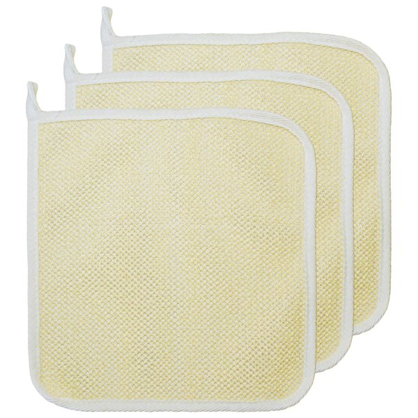 3 pcs/Set Dual-Sided with Soft Weave Exfoliating Scrub and Soft Terry Cloth Towel Home Spa Exfoliating Face and Body - Shower Scrubber - Remove Dead Skin -Great for Skin Care in The Massage Bath