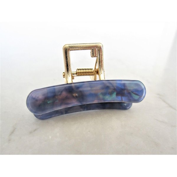 Small abalone sea shell effect metal hair claw clamp clip for fine thin hair