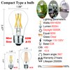 LiteHistory E26 Edison Bulb 6W=60 watt Dimmable Daylight 5000K AC120V A15 led Bulb for Ceiling Fan,Vanity,Refrigerator,Wall sconces 600lm 6Pack