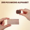 6 Pcs Letter Stamps for Clay Letter Numeral Polymer Clay Tools Reusable Alphabet Number Stamps Tools with Double Small Alphabet Numeric Symbols for Pottery DIY Handmade Crafts Pottery Fondant Cookie