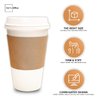1InTheOffice Corrugated Coffee Cup Sleeves For 10oz 12oz 16 oz (50 Pack)