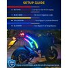 DUOFU365 Drl Led Strip,RGB Exterior Car LED Strip Lights,2Pcs 24 inches Multicolor LED Daytime Running Light Strip with Wireless APP Remote Control