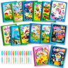 14 Pcs Water Coloring Books,Water Paint Book,Water Painting Book,Paint with Water Books,Water Doodle Book for Valentine's Gifts,Kids,Toddlers,Art Educational Learning Kits,Birthday Gifts