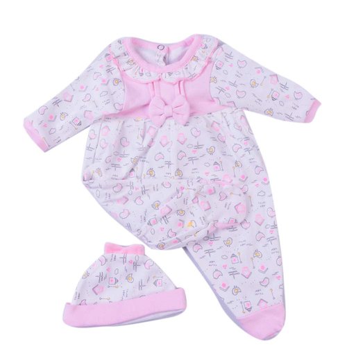 Pedolltree Reborn Baby Dolls Clothes 18 inch Girl Outfit Accessories Sets 2 pcs Fit for 16-18" Newborn Reborn Dolls