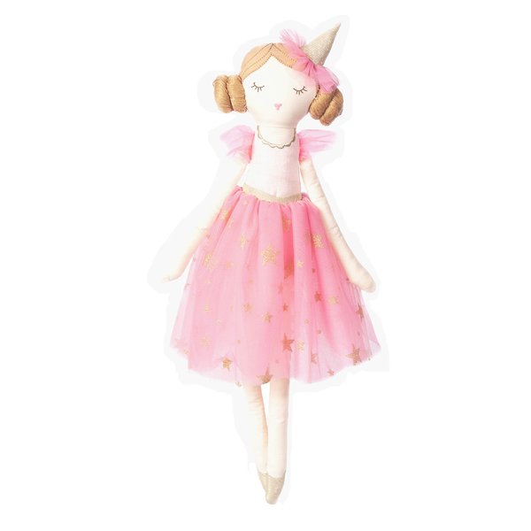 MON AMI Happy Birthday Stuffed Doll – 20”, Soft,Cuddly Plush Doll Wearing Pink Party Dress, Use as Toy or Nursey Room Decor,Great Gift for Girls,Kids