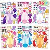 JOYIN 36 PCS 9.8”x6.7" Make-a-face Sticker Sheets Make Your Own Unicorn Fantasy Animal Mix and Match Sticker Sheets with Fantasy Unicorn Animals Kids Party Favor Supplies Craft
