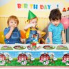 Farm Animal Party Tableware Set, Farmhouse 20 Plates and 20 Napkins and Tablecloth 71 '' x 42 '', Farm Animal Themed Party Decoration Supplies