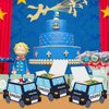 Kosiz 36 Pcs Police Party Decorations Police Themed Party Favors Treat Boxes Cop Themed Paper Snack Container Bulk Badge Patrol Police Car Gift Box for Police Officer Birthday Party Supplies