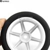 Chanmoo 1/10 RC Rally Racing Tires Rubber On Road Car Tyres and Plastic Wheels Rims 12mm Hex for 1:10 Scale RC Drift Car Tamiya HPI KYOSHO XV02 XV01 TA06 TT01 TT02 PTG2 RC On-Road Car 4PCS (Black)