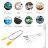 Tobacco Pipe Cleaners Tool kit: 100pcs Bristle Pipe Cleaners 1pc Smoking Pipe Tool Reamers Tamper Cleaning Tool 1pc Long Pipe Cleaners Brush 1pc Nylon Brush Set and 2pcs Drinking Straw Brushs