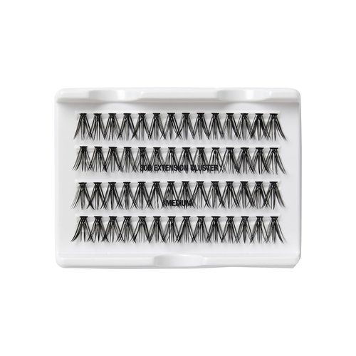 i-ENVY 30D Extension Cluster Individual Lashes, Easy to Apply, Flat Tapered-End Root, Pre-fanned Volume Lashes, J Curl with Soft Fiber, Quick Application for Salon Quality & Result (Medium-56Clusters)