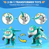 Super Wings Transformer Toys, 2 in Tino Dinosaur Transformer Figures Toys, 2 in 1 Mode Rescue Bots Action Figure Toys for 3-5 Year Old Boys Girls, Plane Toys for Toddlers Kids Age 3 4 5 6 7 8+
