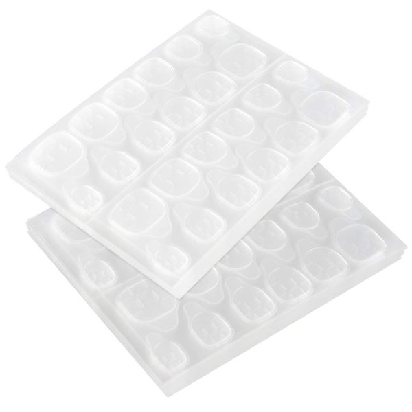 Wobe 600pcs (25 Sheets) Double-Side Nail Glue Sticker Waterproof Breathable Jelly Double Sided Nails Adhesive Tabs for False Nail Tips Nail Glue Transparent Flexible Fake Nail Glue
