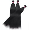UNICE 12A Silk Yaki Straight Human Hair Weave 3 Bundles Unprocessed Virgin Real Human Hair Weft Sew in Human Hair Extensions for Women 16 18 20 inch