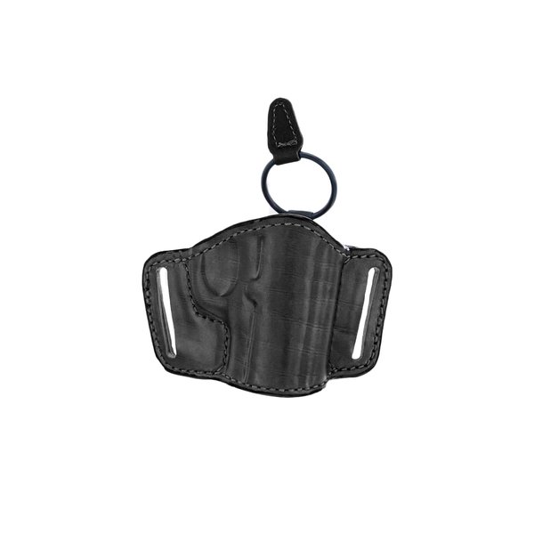 Bianchi 105 Minimalist, Suede Lined, Premium Leather Holster w/Elastic Strap & Leather Tab, Black, Right Hand, SZ13/15, Beretta 92F, 92FS, 96FS, Glock 17, 19, 22, 23, 26, 27, S&W M&P 1.0/2.0 9mm, .40, .45, Taurus PT-111
