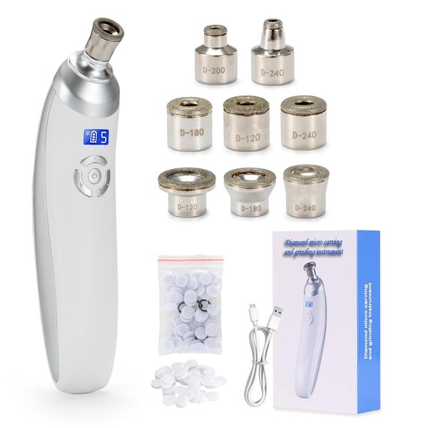 SUERBEATY Diamond Microdermabrasion Machine for Exfoliation & Blackhead Removal, at-Home Microdermabrasion Device Tool for Facial, Rechargeable USB Charging with 9 Microdermabrasion Tips