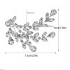 Missgrace Bride Wedding Crystal Hair Comb Clip Silver Leaf Bridal Headpieces Leaf Hair Pieces Rhinestone Bridesmaid Side Combs Hair Accessories for Women and Girls
