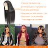 Lace Closure Wigs Human Hair Pre Plucked 5x5 HD Closure Wig Straight Lace Front Wigs Human Hair 150% Density Natural Black 24Inch Glueless Lace Closure Wig with Baby Hair