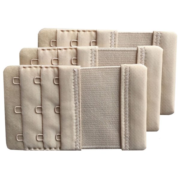 Chanie Women Pack of 3 Soft Comfortable 3 Hooks Bra Extender