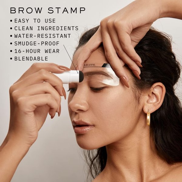 Generic Eyebrow Stamp Kit with Waterproof Stencils for Precise Brow Makeup, Black