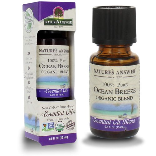Nature's Answer 100% Pure Organic Essential Oil Blend, 0.5-Ounce, Ocean Breeze