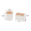 Dollhouse Tissue Box 2Pcs Miniature House Accessories, Round Tube & Rectangle Papar Box Set for Toliet Living Room Decoration, Tissue Holder Model for DIY Craft (1:12 Scale)