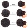 Afro Puff Drawstring Ponytail Extension Short Synthetic Afro Kinky Curly Puff Ponytail for Natural Hair Clip On Kinky Drawstring Curly Ponytail Bun Hairpieces (Medium 2#)