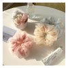 Daisy Scrunchies Hair Elastics for Women Girls Organza Hair Scrunchies with Daisy Flower Hair Rubber Bands for Thick Hair Styling Accessories 3 Pcs