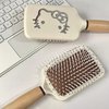 Cute Hair Brush for Thick Curly Thin Long Short Wet or Dry Hair, Wooden Handle Friendly Massage Scalp Brush for Women and Girls