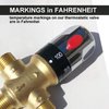 Thermostatic Mixing Valve with 1/2 NPT Male Connections,Water Temperature Control Valve,Solid Brass