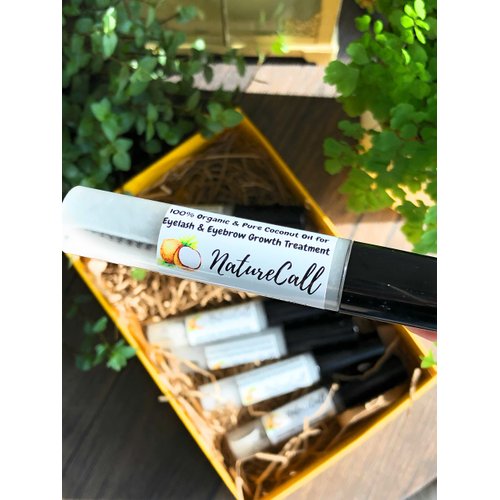 NatureCall Coconut Oil for Eyelash and Eyebrow Growth (pack of 1, 10ml bottle)