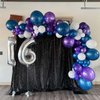 50PCS Blue Purple and Silver Balloons,12 inch Blue Purple and Silver Balloon Arch Kit Party Decorations,Suitable for Birthday Party Space Theme Decorations Baby Shower Supplies