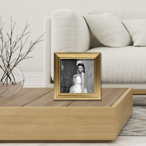 Lawrence Frames 5"L x 5"W Sutter Burnished Gold Picture Frame