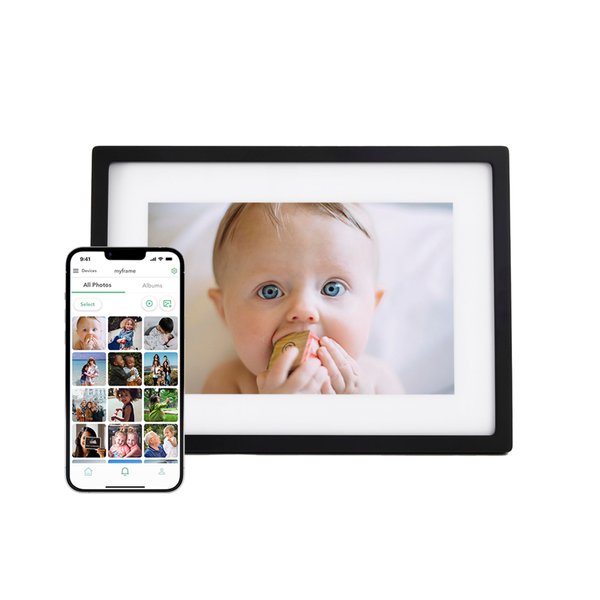 Skylight Digital Picture Frame - WiFi Enabled with Load from Phone Capability, Touch Screen Digital Photo Frame Display - Customizable Gift for Friends and Family - 10 Inch Black