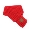 BEARUN Kids Knit Scarf Winter Fashion Solid Color Toddler Baby Scarves Wrap Neck Warmer Red
