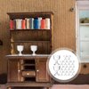 LOGOFUN 40 Pcs Dollhouse Miniature Wine Glasses 1:12 Scale Drink Cups Round Bottom Glasses Kitchen Accessories Decorations