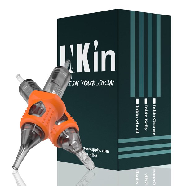 INKin Tattoo Cartridge Needles Assorted - 50Pcs #12 Mixed (3RL 5RL 7RL 9RL 11RL) Standard Round Liner Tattoo Needle Cartridges for Tattooing Rotary Tattoo Pen Machine Supply